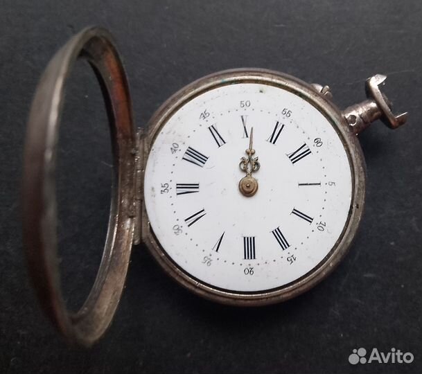 Часы-кулон, серебро, 19-век