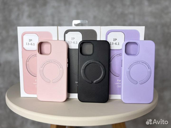 Чехол Кожа iPhone 13,14/13 Pro Mag Safe Анимация