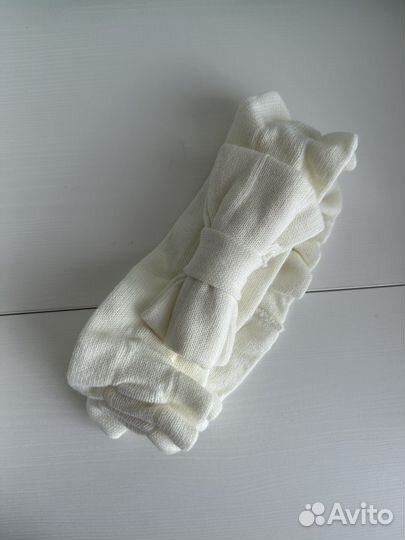 Бант на выписку вязаный