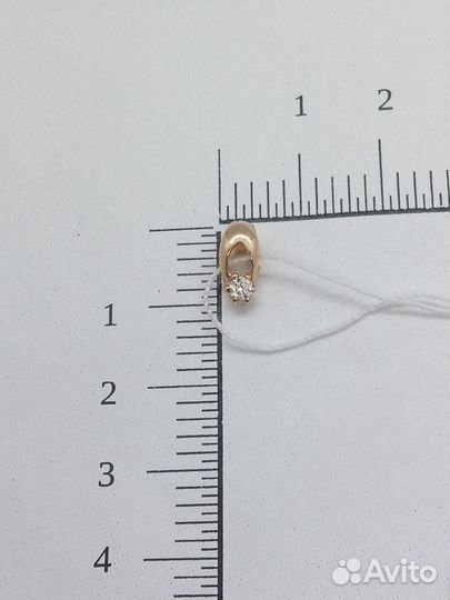 Подвеска с синтетическим камнем Золото