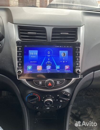 Магнитола Hyundai Solaris + физические кнопки