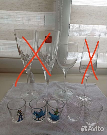 Рюмки и фужер