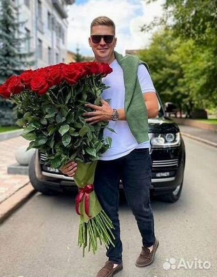 Длинные высокие розы 110 150 160 180 200 см