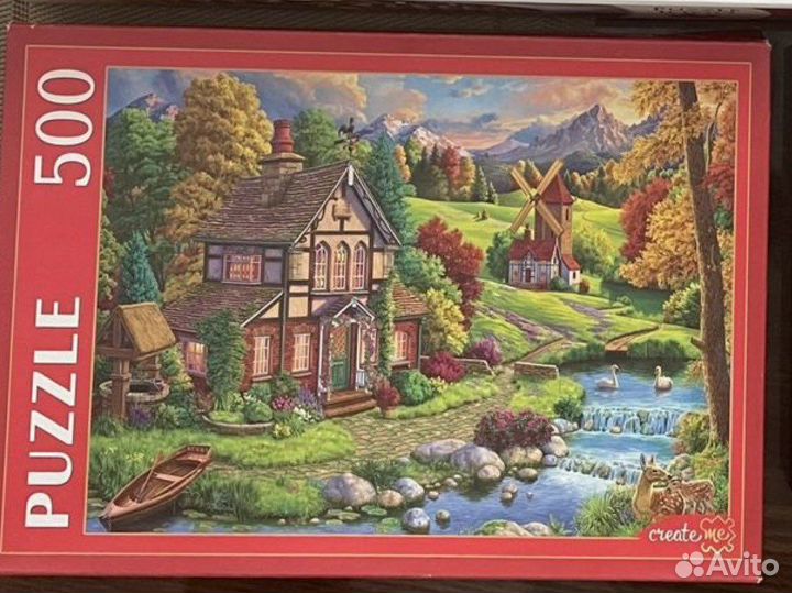 Пазлы 1000, 500 элементов (много)