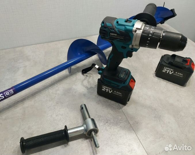 Комплект для ледобура Ludyvi 6Ah + Шнек Тонар 150R
