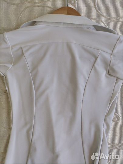 Белая рубашка боди для бальных танцев 146 - 152р