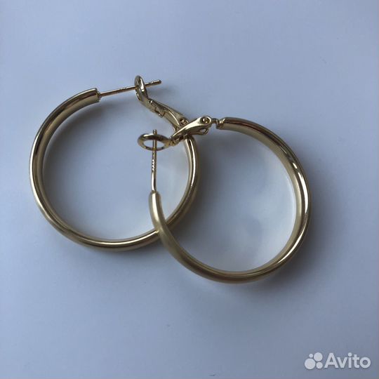 Серьги кольца конго матовые BVE 113