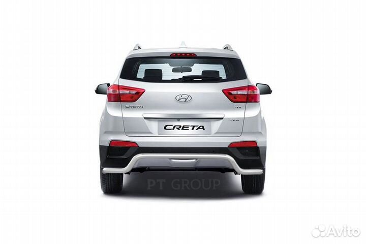 Hyundai Creta защита заднего бампера