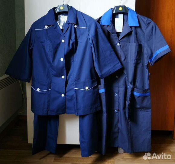 Спецодежда женская, белые халаты