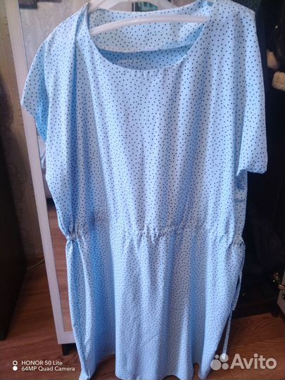 1) платье -рубашка 2) платье р 52/54