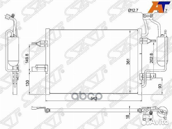 Радиатор кондиционера Opel Meriva 03-10 ST-47-0