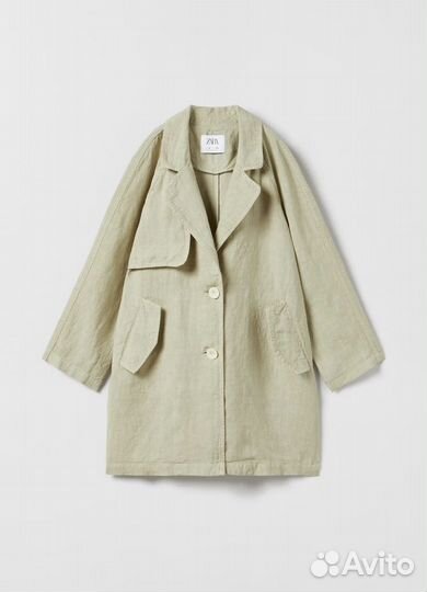Плащ льняной zara