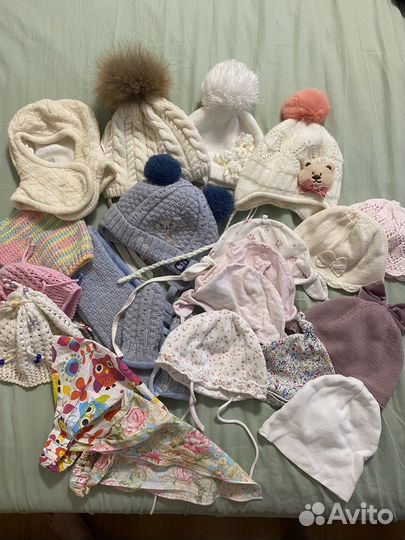 Шапочки на девочку до 1 года next, reima