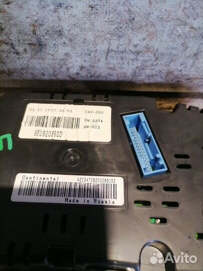 Панель приборов Volkswagen Polo