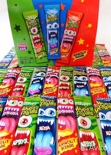 Жевательная конфета Монстр Жевамба ассорти 48 шт