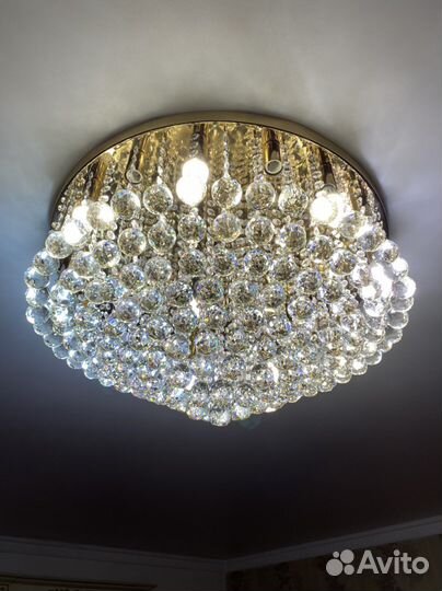 Люстра потолочная бу хрустальная