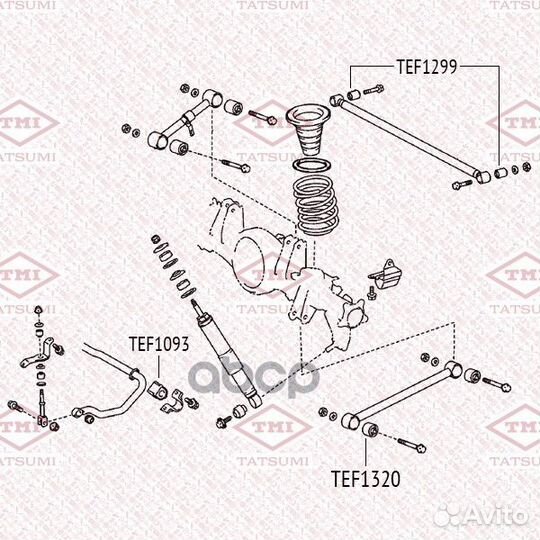 Сайлентблок заднего продольного рычага TEF1320