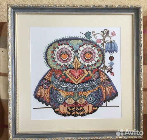 Вышитая картина «Сова»