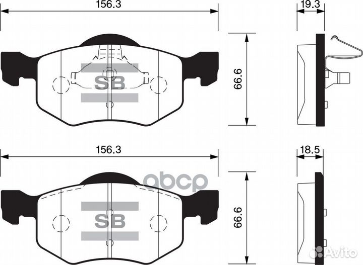 SP1519 колодки дисковые пер. Ford Maverick 2.0