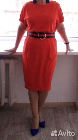 Платье оранжевое фирмы Caterina Leman