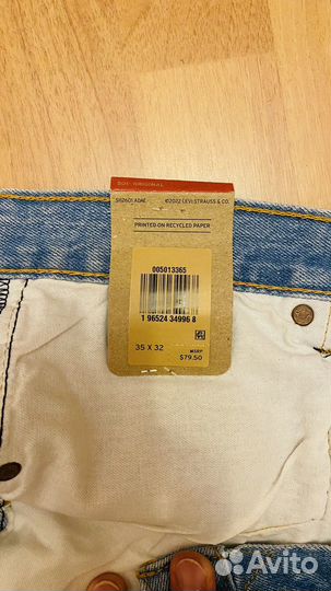 Мужские джинсы levis 501 w35l32