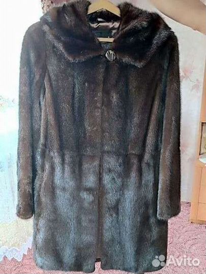 Шуба норковая с капюшоном 44 46 Cressida