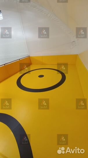 Борцовский ковер 6х6 двухцветный карманы