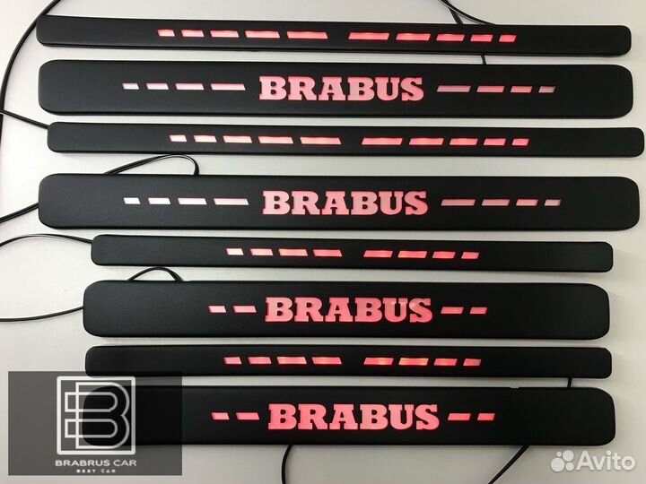 Пороги с подсветкой Brabus для S class w223