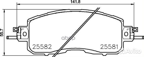 Колодки тормозные дисковые перед NP2040 NIS