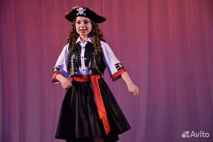 Пиратский костюм на девочку рост 128 -140