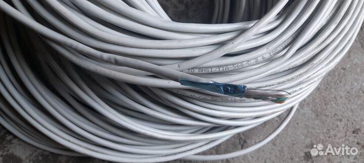 Кабель витая пара медный, уличный с тросом
