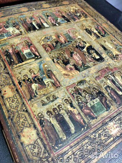 Старинная икона Праздники