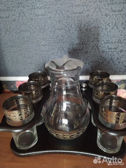 Мини-бар кувшин и стаканы Гусь-Хрустальный