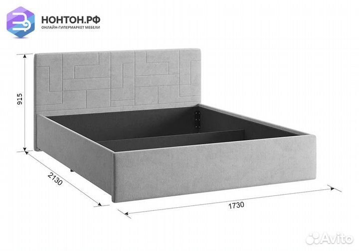 Кровать Лора 2 1.6 м карамель