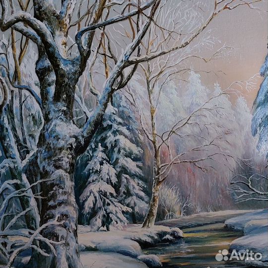 Картина- пейзаж холст,масло, большая (61:91)