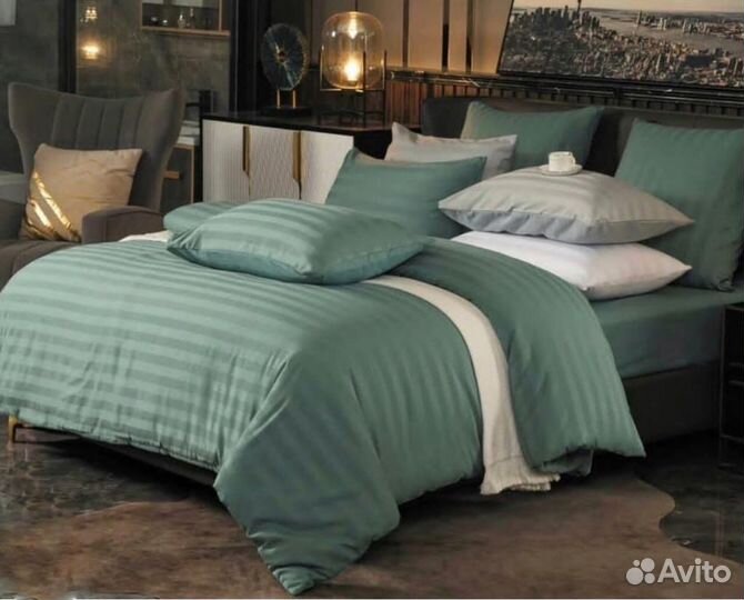 Отельное Белье постельное Страйп-сатин