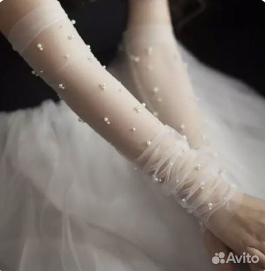 Свадебные перчатки /митенки с 