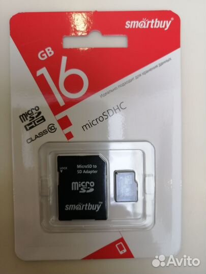 Карта памяти микроsdhc (микроsdhc) 16 Гб new