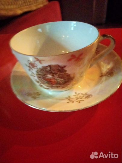 Чашка с блюдцем фарфор