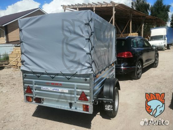 Прицеп 10.024 с тентом 128 см. Для сыпучих грузов