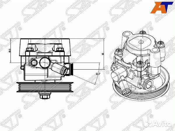 Насос гур toyota highlander