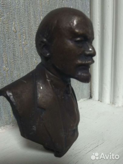 Винтажный медный бюст Ильича