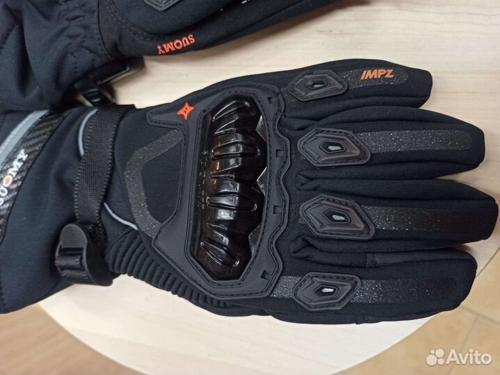 Финские теплые мотоперчатки-краги