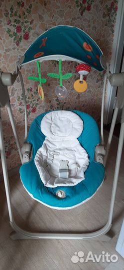 Детское кресло-качалка chicco polly swing up