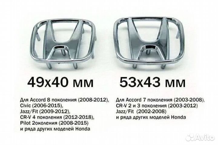 Эмблема Значок Шильдик на руль Honda