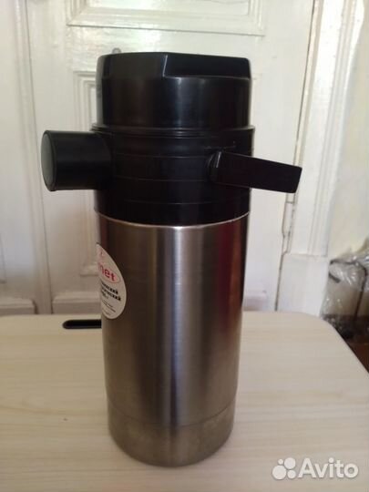 Термос металлический с помпой