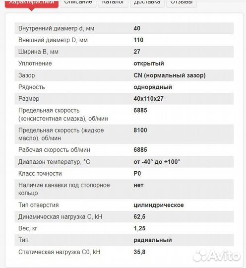 Подшипник IBC 6408