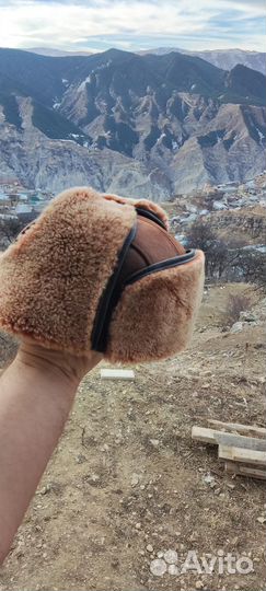 Шапка ушанка мужская натуральная овчина