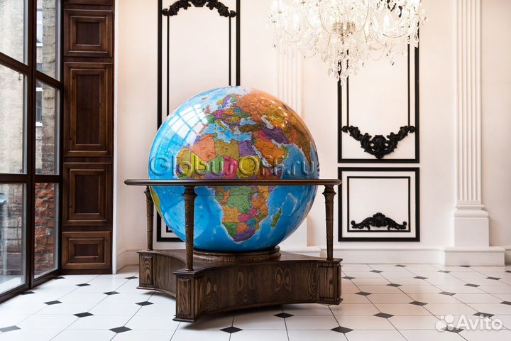 Политический глобус VIP большой напольный, D130см