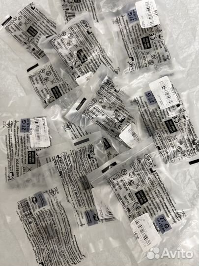 Бабочки 27 G, шприцы 5 мл